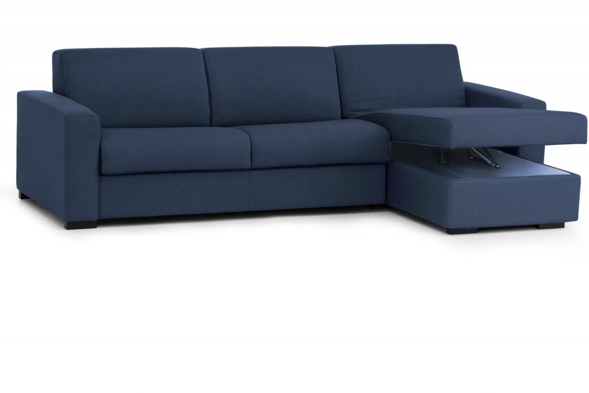 Divano fisso con penisola Azechiele, Cm 260x95h90,<Dmora Cheap