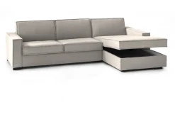 Divano fisso con penisola Assobasso, Cm 260x95h90,<Dmora Store