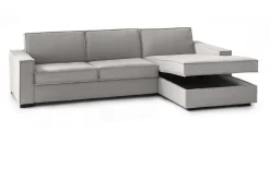 Divano fisso con penisola Ametrino, Cm 280x95h90,<Dmora Cheap
