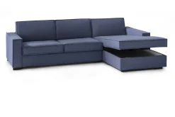 Divano fisso con penisola Assobasso, Cm 260x95h90,<Dmora Shop