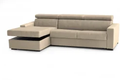 Divano fisso con penisola Akela, Cm 280x95h85,<Dmora New