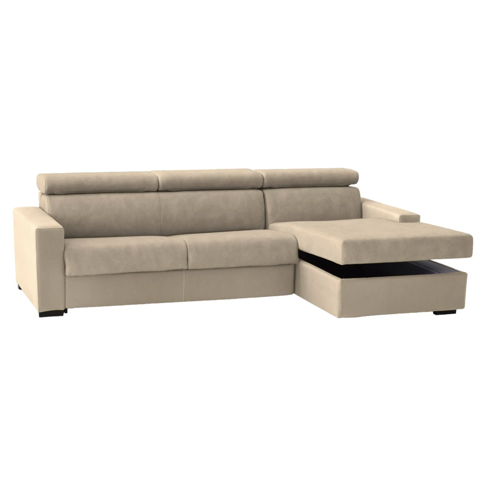 Divano fisso con penisola Ameno, Cm 280x95h85,<Dmora Discount
