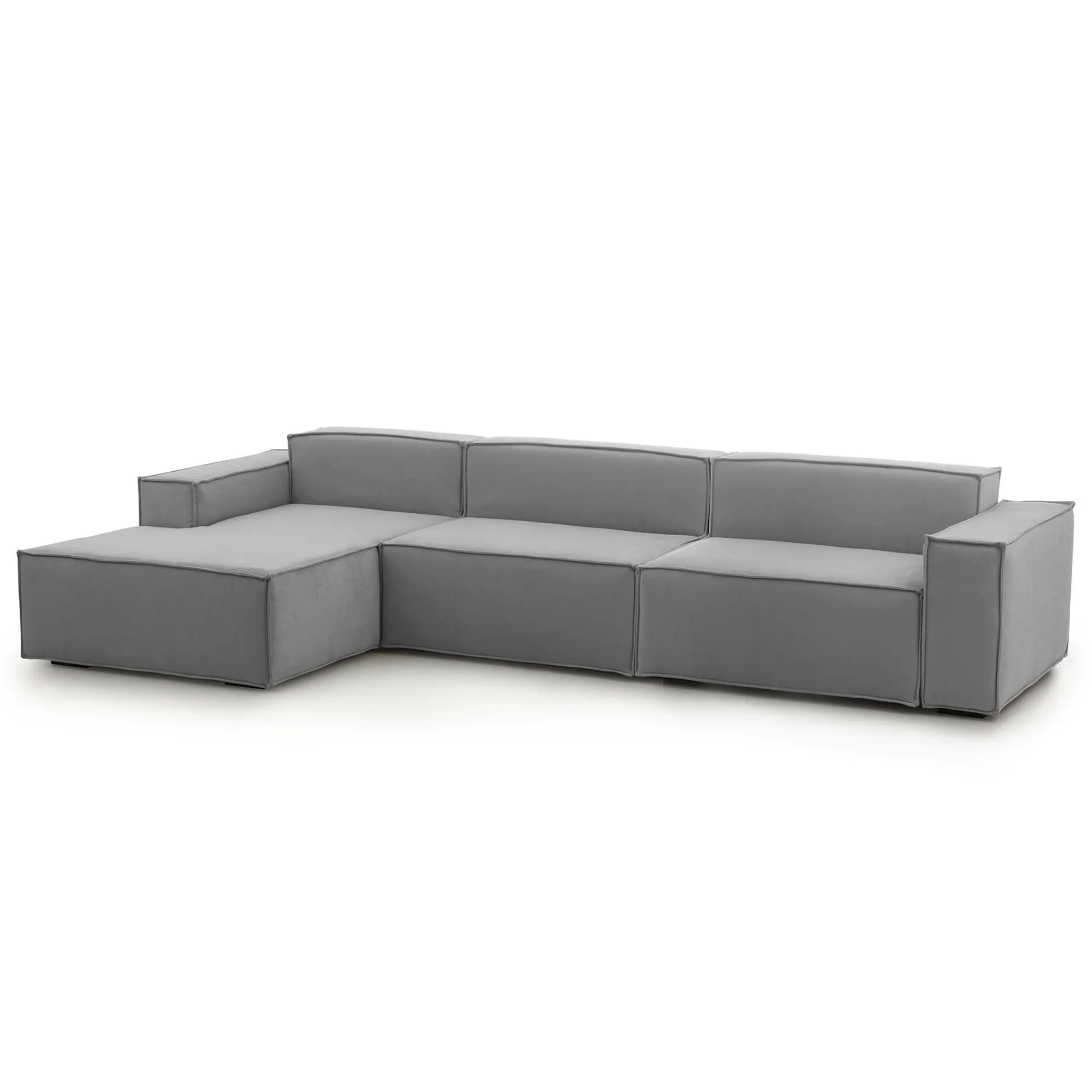 Divano fisso con penisola Atrillo, Cm 340x170h70,<Dmora Sale