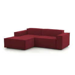 Divano fisso con penisola Alhoa, Cm 220x170h70,<Dmora Cheap