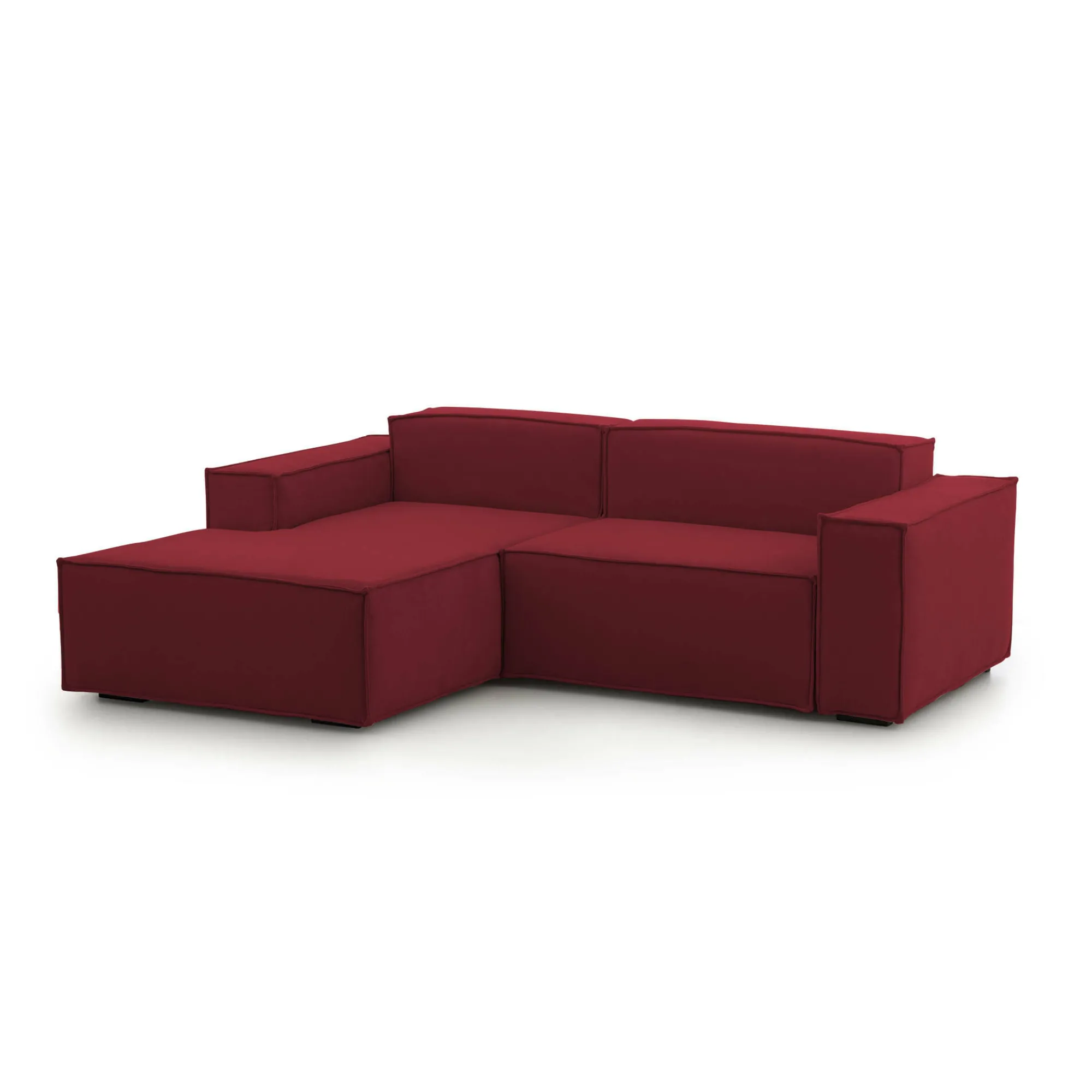 Divano fisso con penisola Alhoa, Cm 220x170h70,<Dmora Cheap