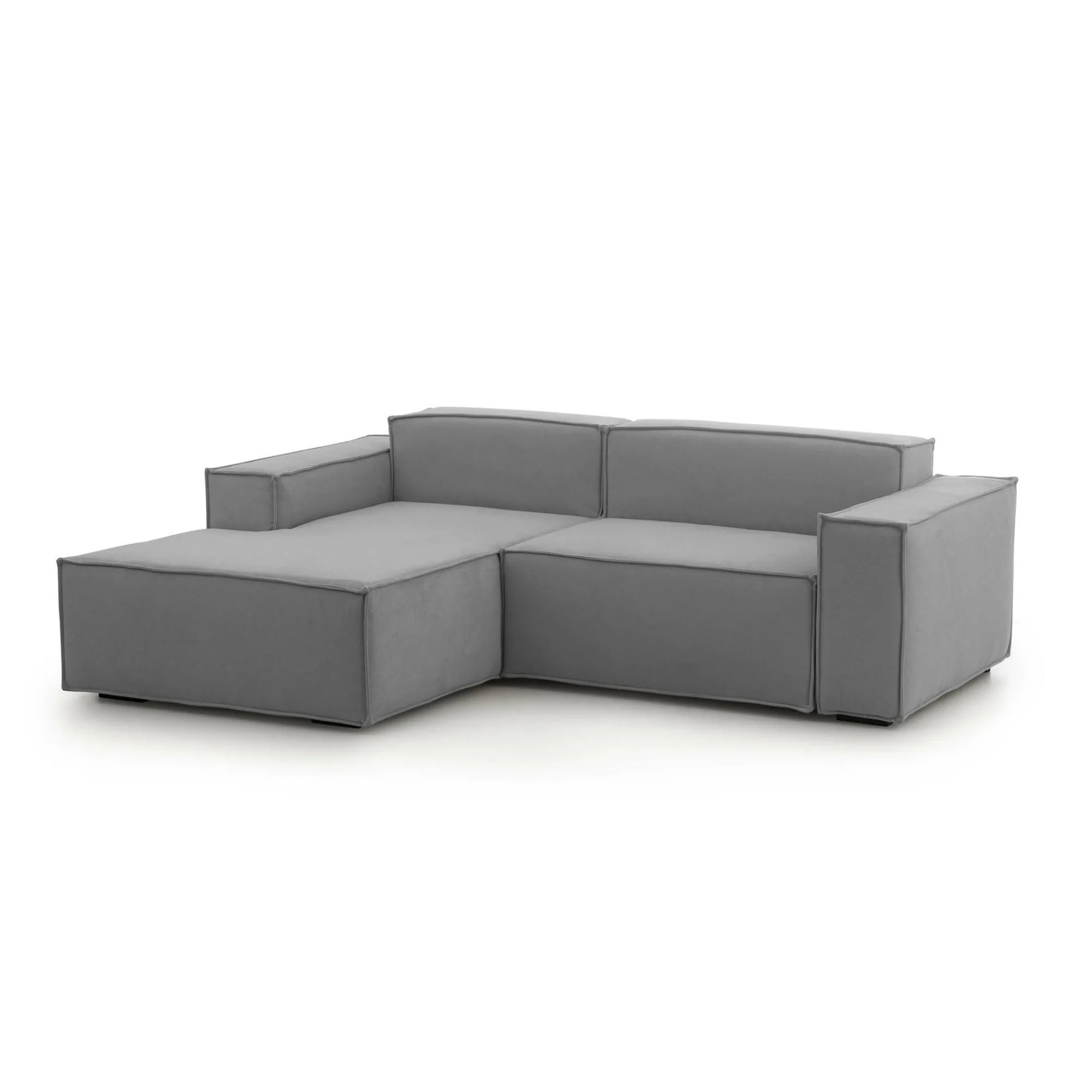 Divano fisso con penisola Alhoa, Cm 220x170h70,<Dmora Hot
