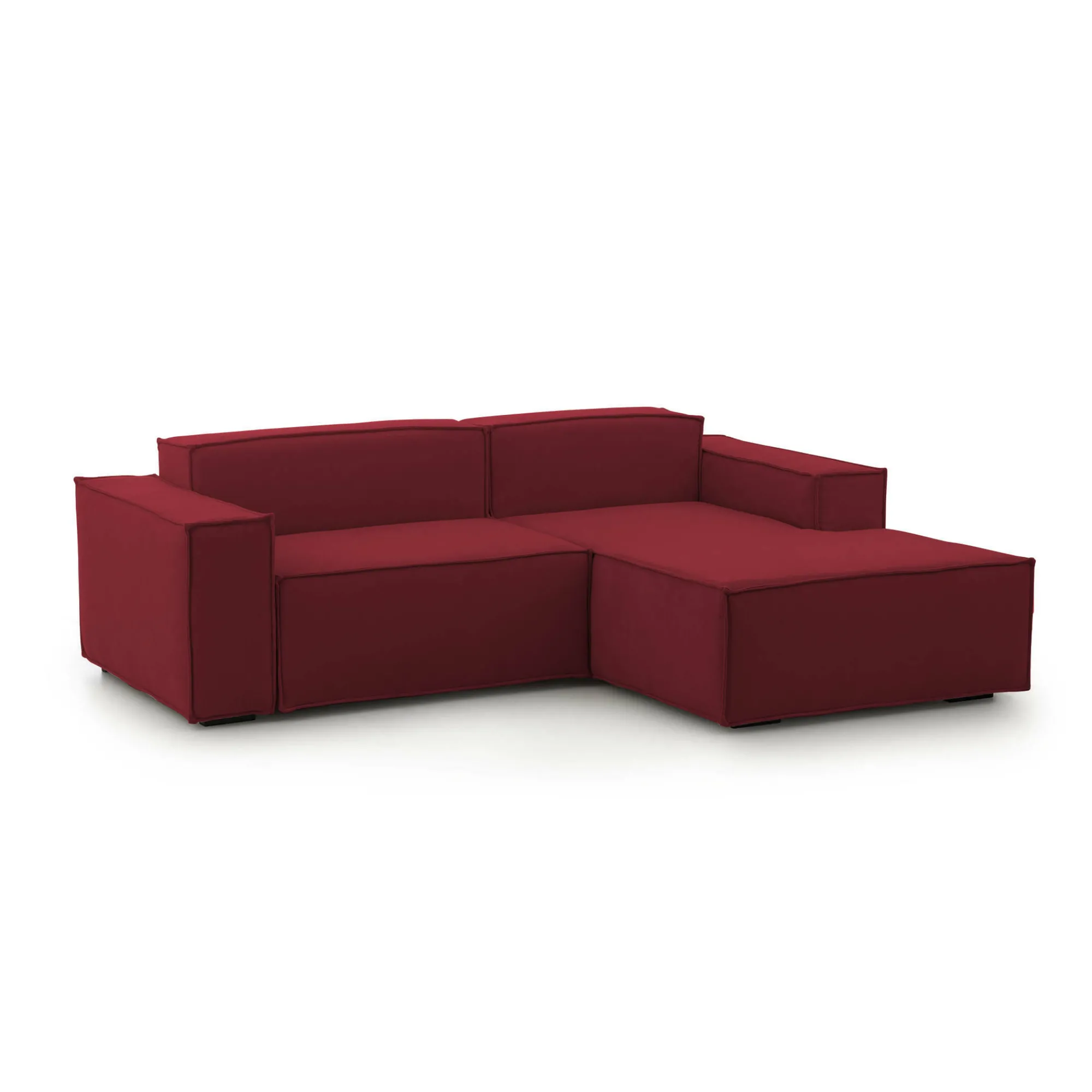 Divano fisso con penisola Ameli, Cm 240x170h70,<Dmora Outlet
