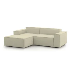Divano fisso con penisola Alhoa, Cm 220x170h70,<Dmora Flash Sale
