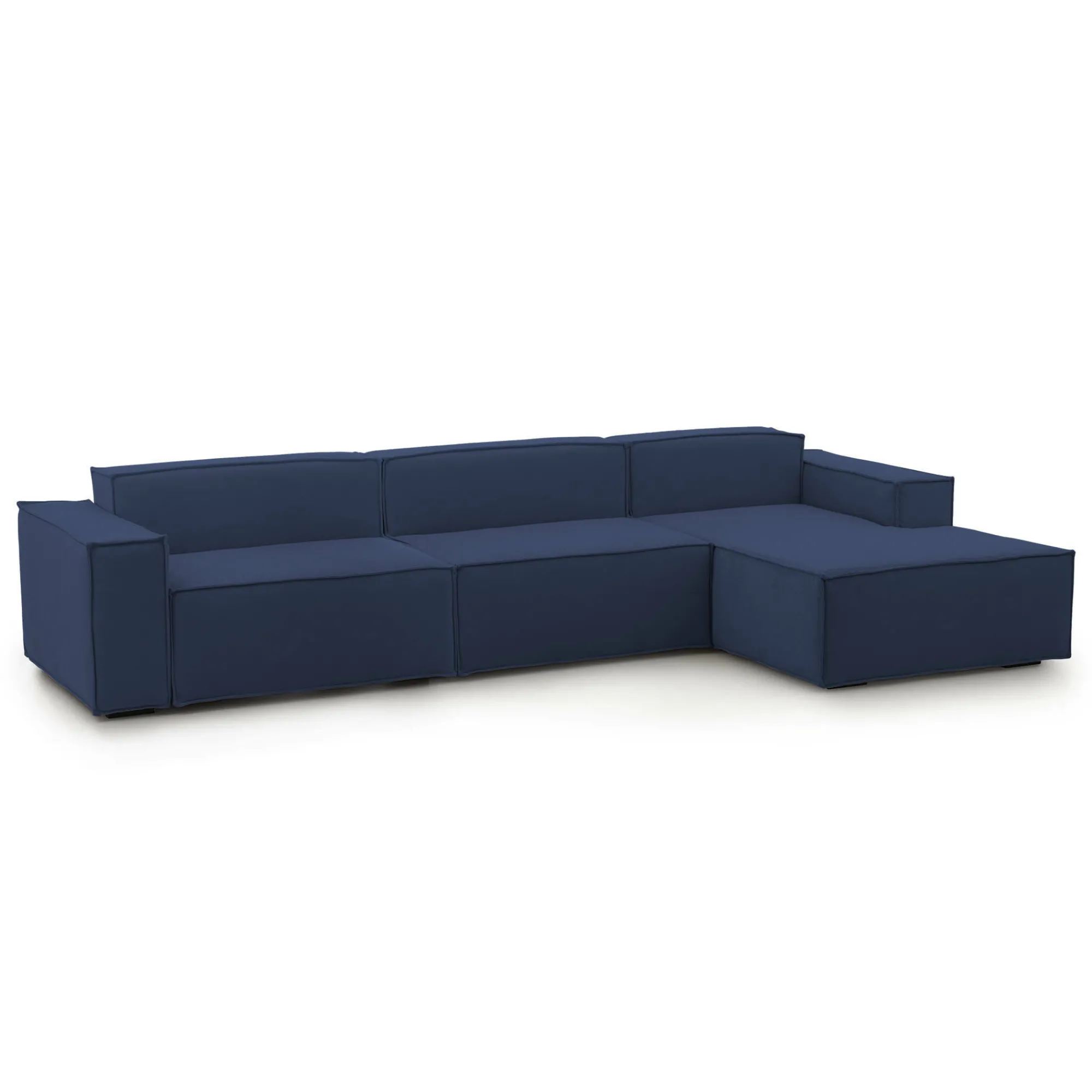 Divano fisso con penisola Asvaldo, Cm 340x170h70,<Dmora Store