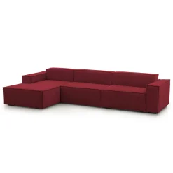 Divano fisso con penisola Atrillo, Cm 340x170h70,<Dmora Hot