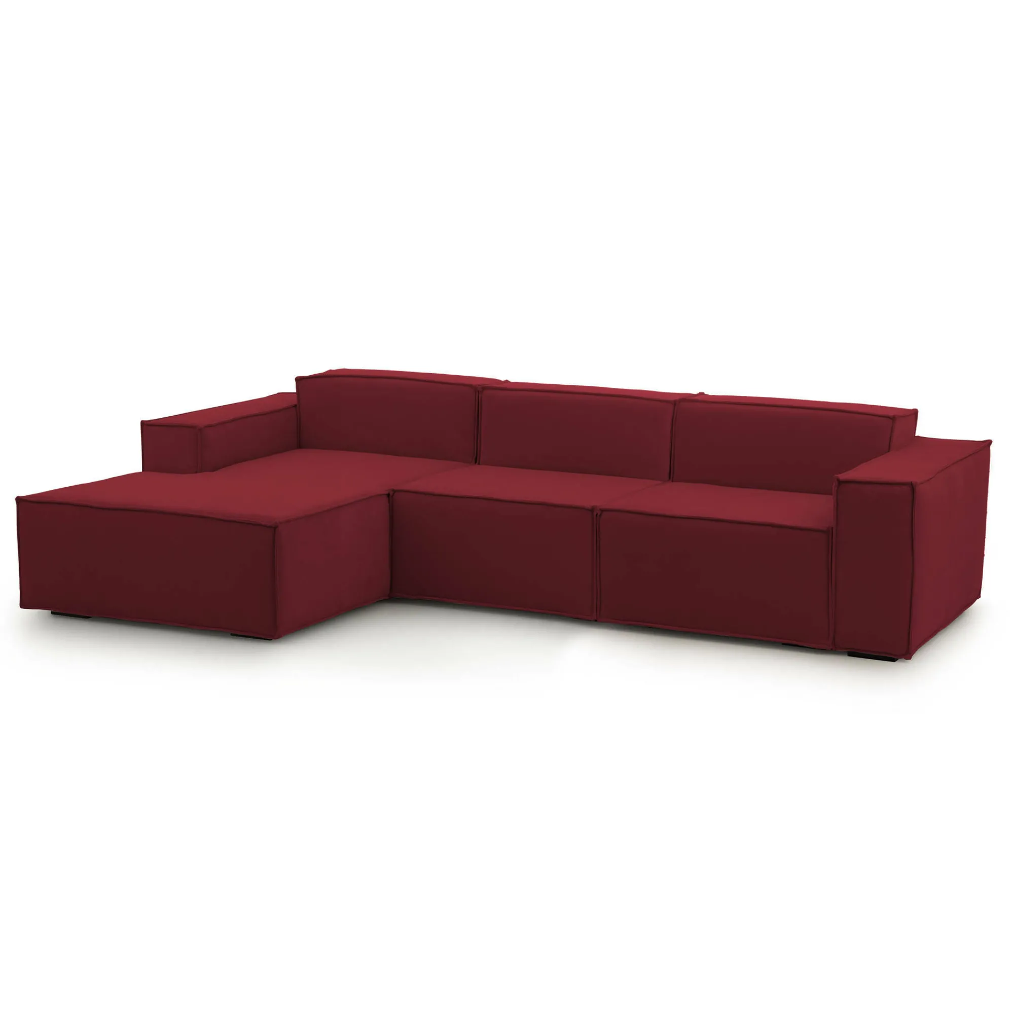 Divano fisso con penisola Alganibra, Cm 300x170h70,<Dmora Hot