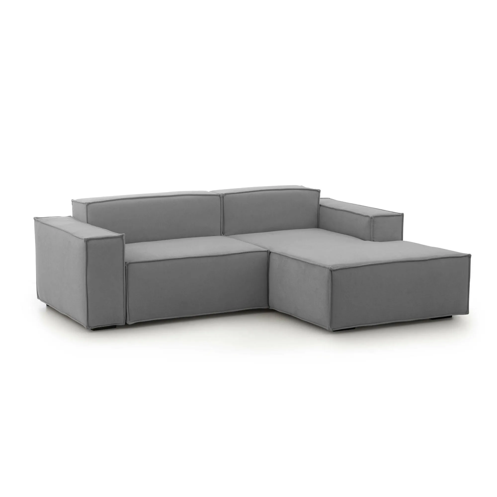 Divano fisso con penisola Ameli, Cm 240x170h70,<Dmora Hot