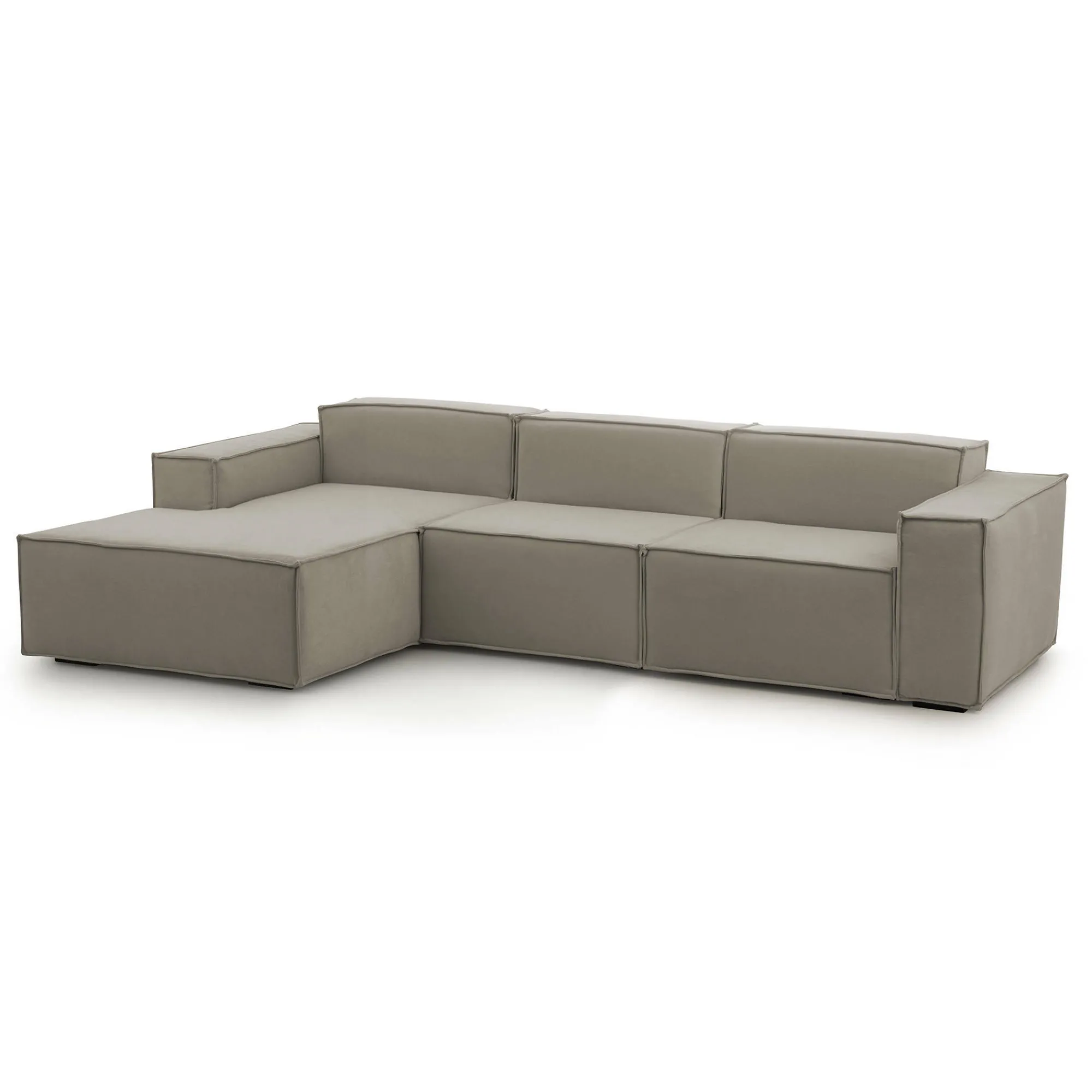 Divano fisso con penisola Alganibra, Cm 300x170h70,<Dmora Online