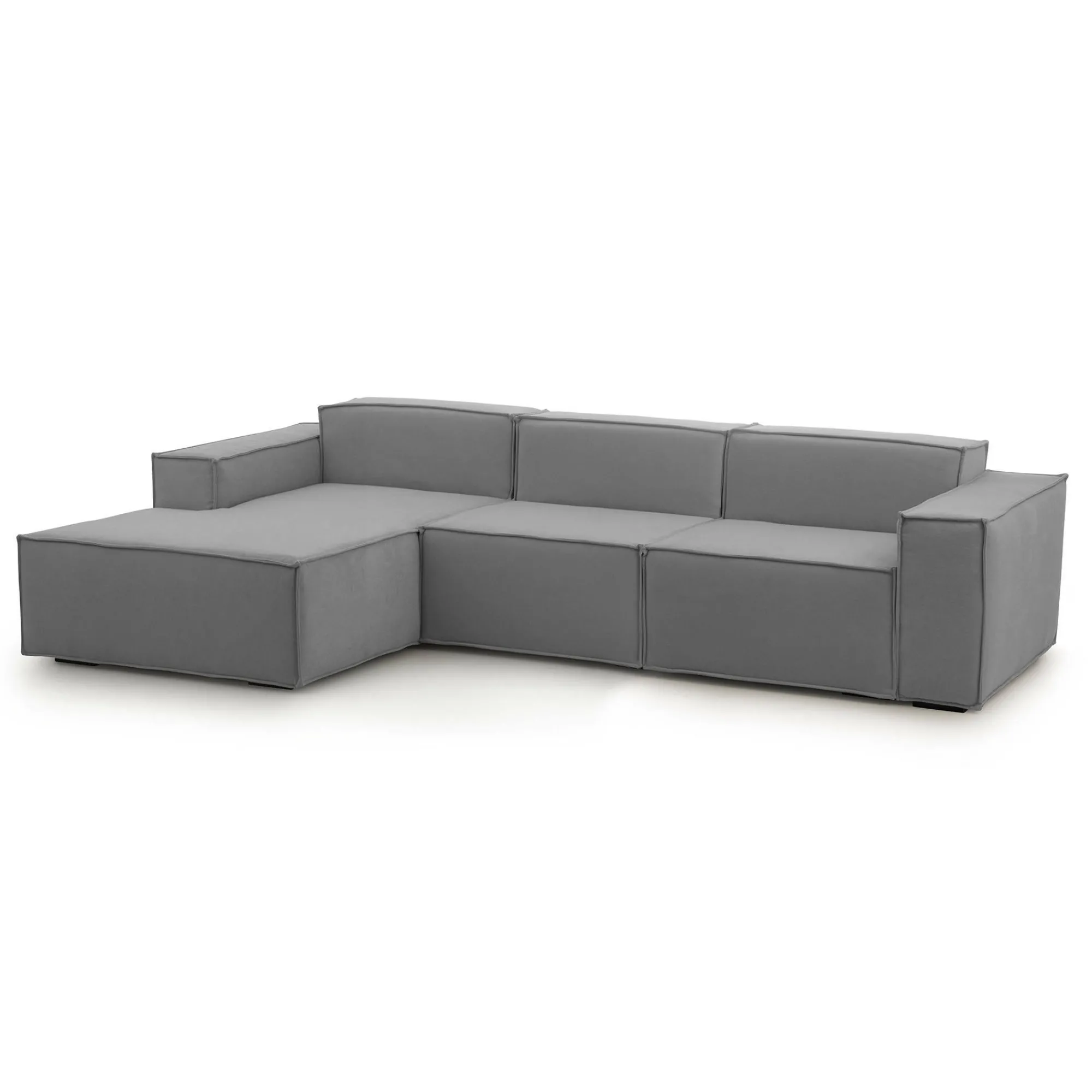 Divano fisso con penisola Alganibra, Cm 300x170h70,<Dmora Hot