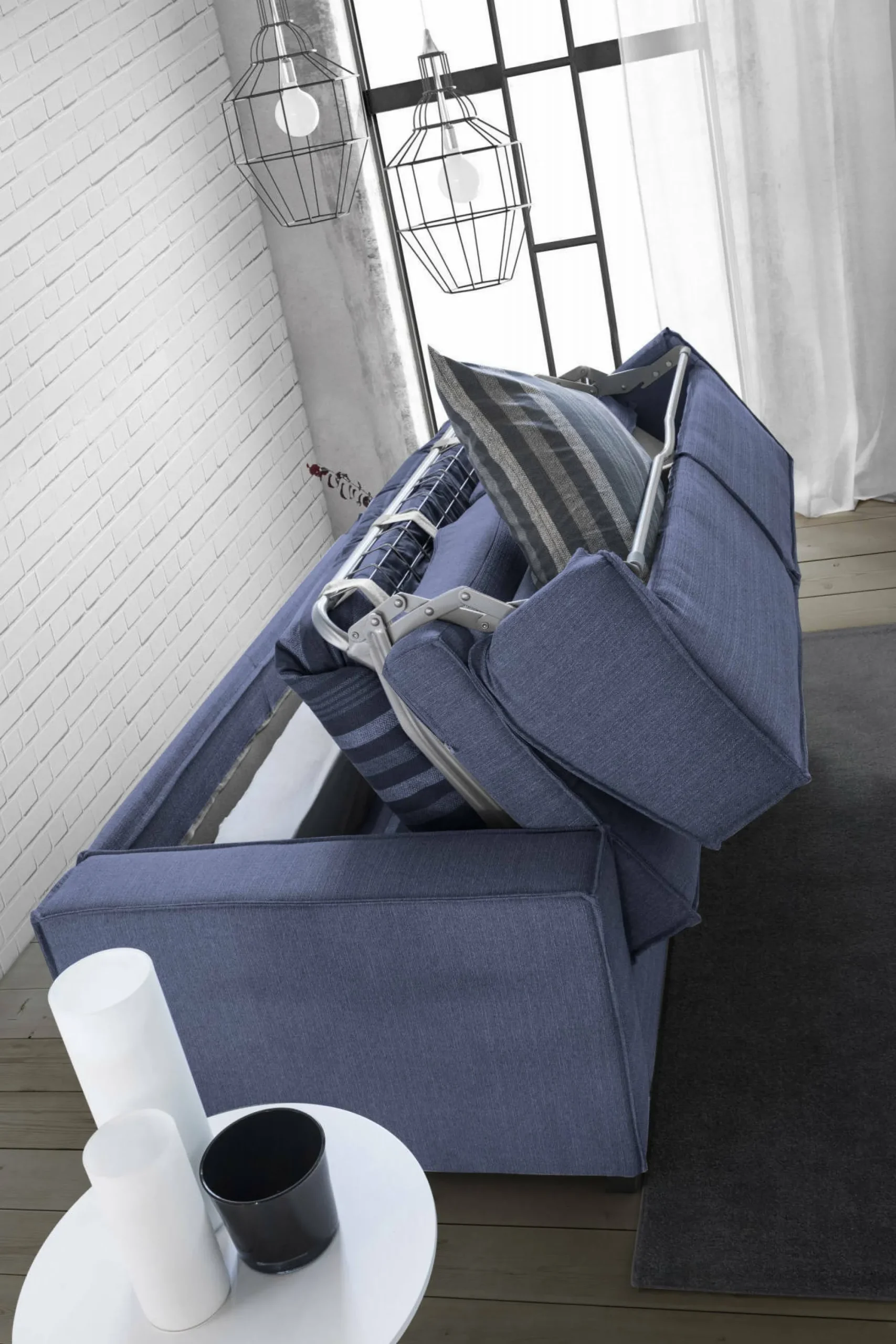 Divano letto 3 posti Adalberto, Cm 200x95h90,<Dmora Online