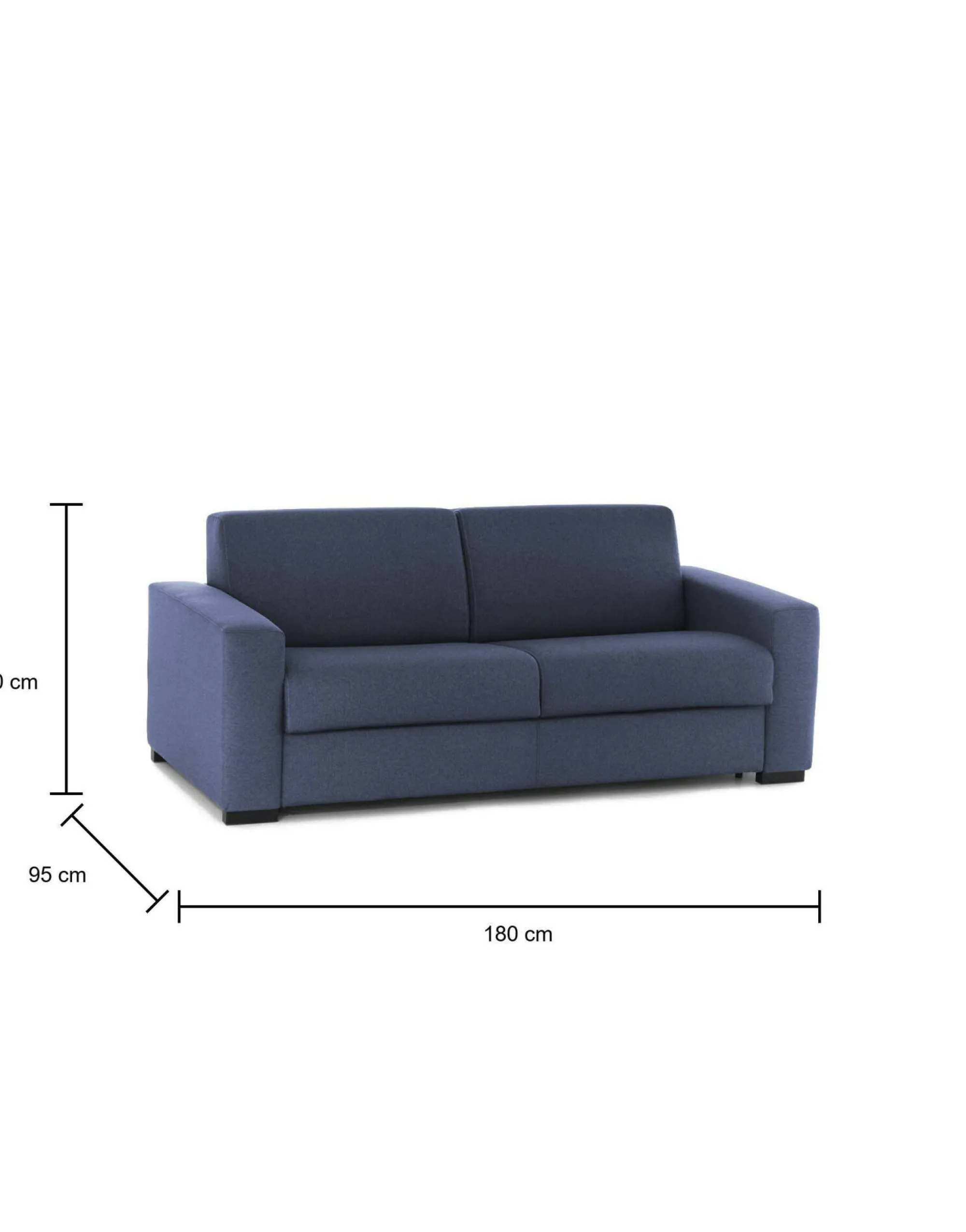 Divano letto 2 posti Akito, Cm 180x95h90,<Dmora Fashion