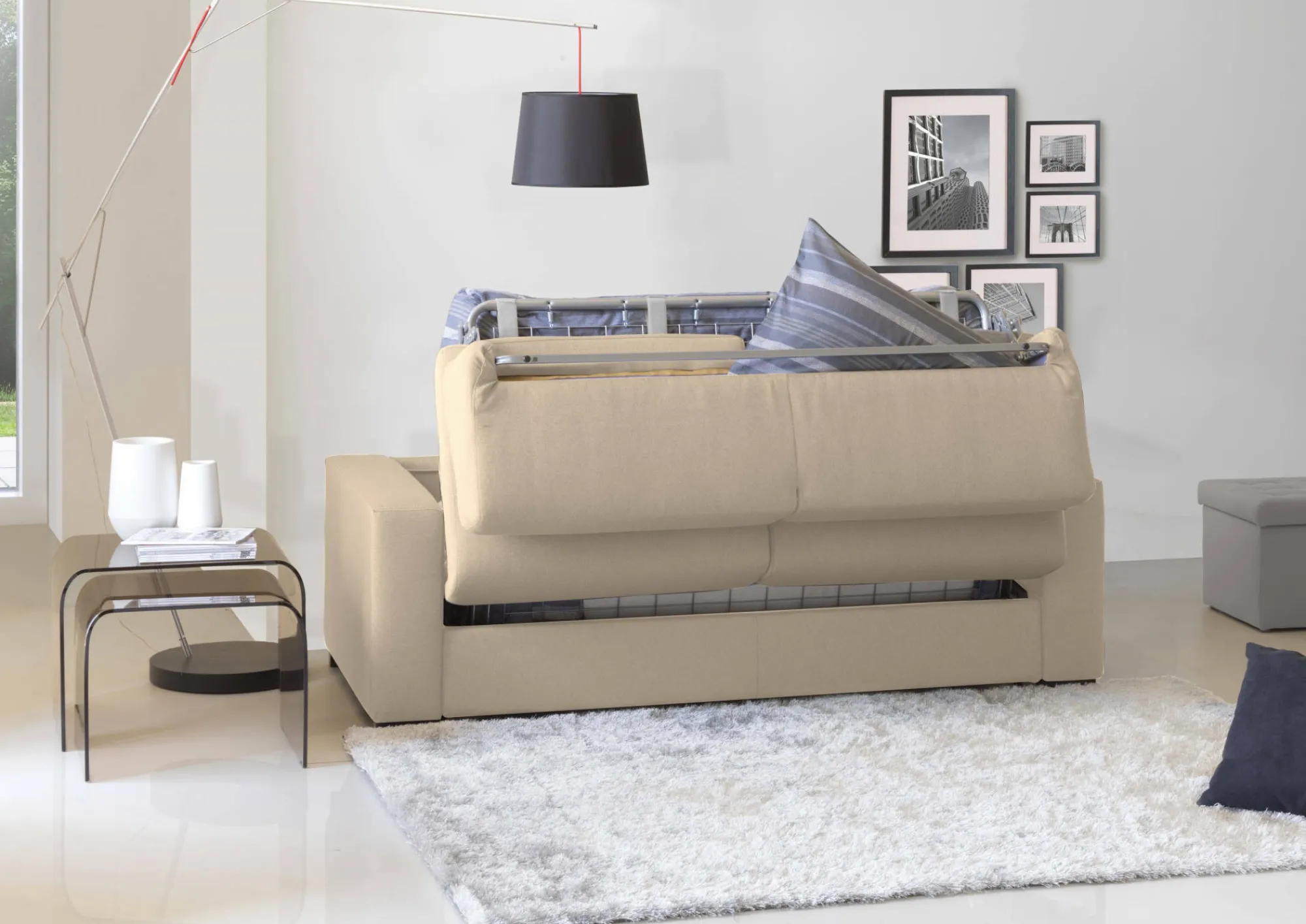 Divano letto 2 posti Akito, Cm 180x95h90,<Dmora Best