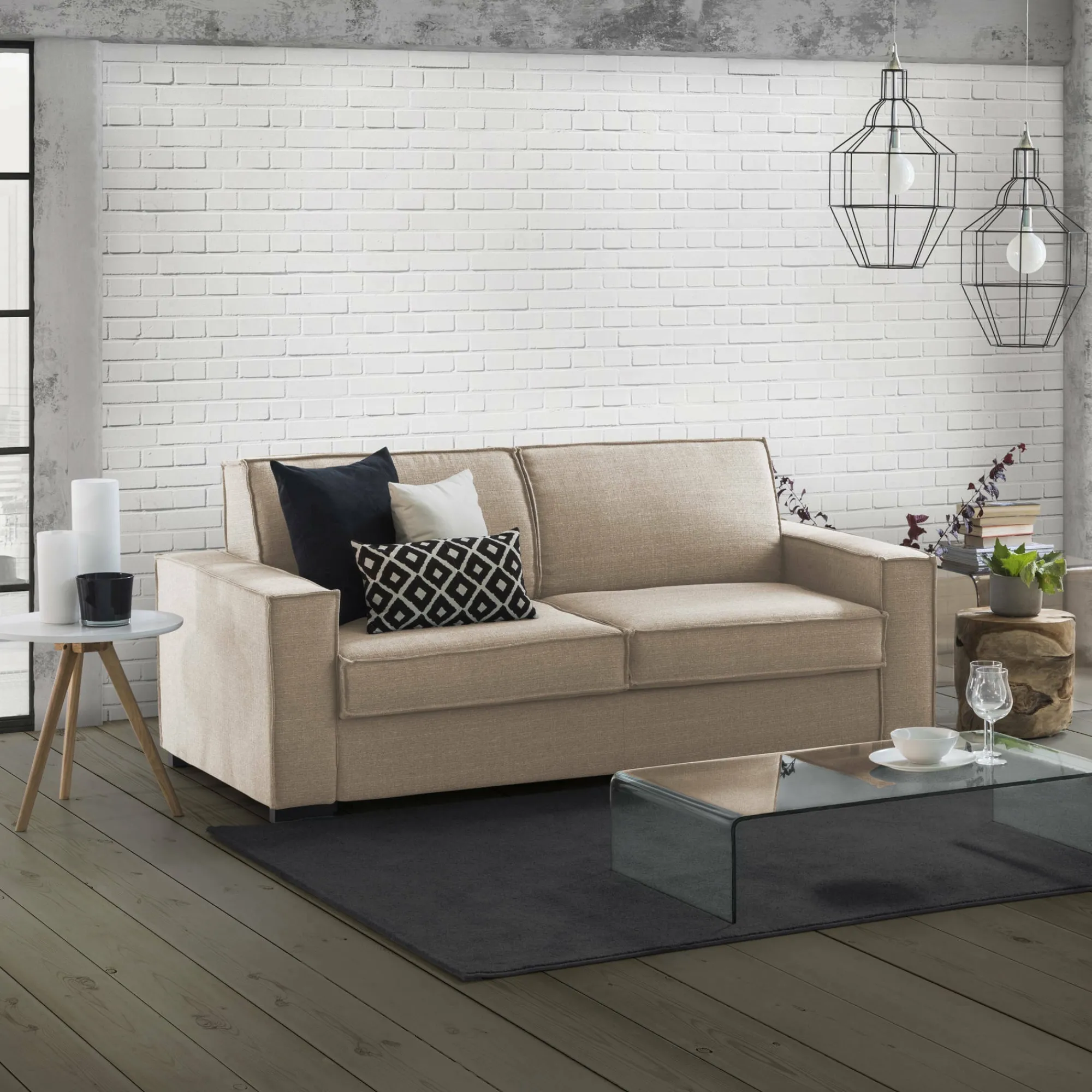 Divano letto 2 posti Alano, Cm 180x95h90,<Dmora Best
