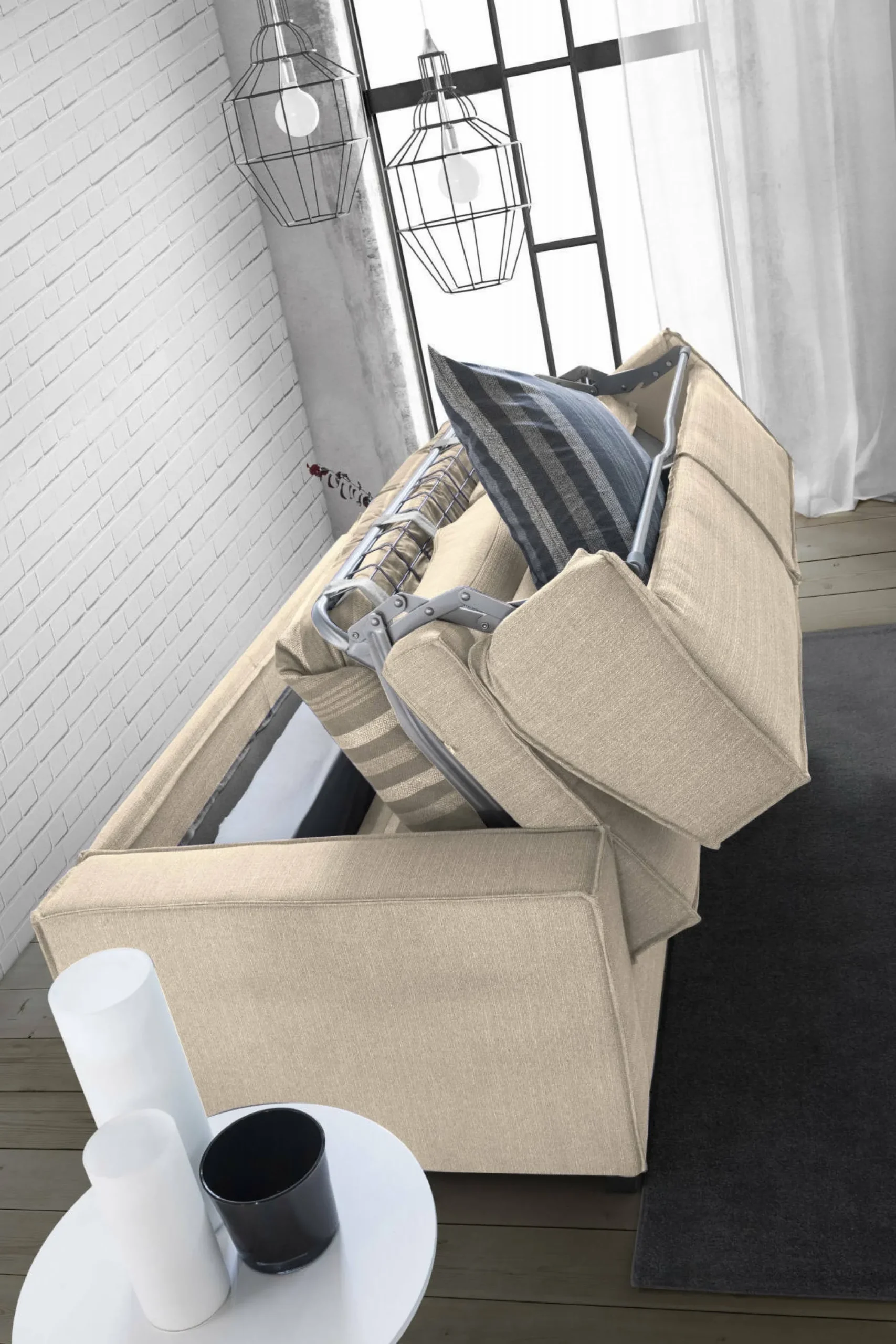 Divano letto 2 posti Alano, Cm 180x95h90,<Dmora Best