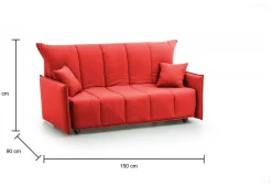 Divano letto 2 posti Alaric, Cm 150x90h85,<Dmora Sale