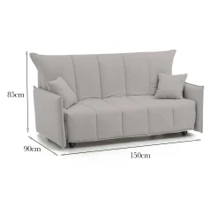 Divano letto 2 posti Alaric, Cm 150x90h85,<Dmora Outlet