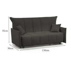Divano letto 2 posti Alaric, Cm 150x90h85,<Dmora Discount