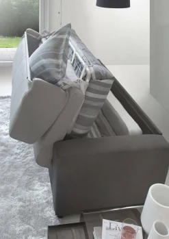 Divano letto 2 posti Alcatraz, Cm 160x95h90, Grigio e Antracite<Dmora New