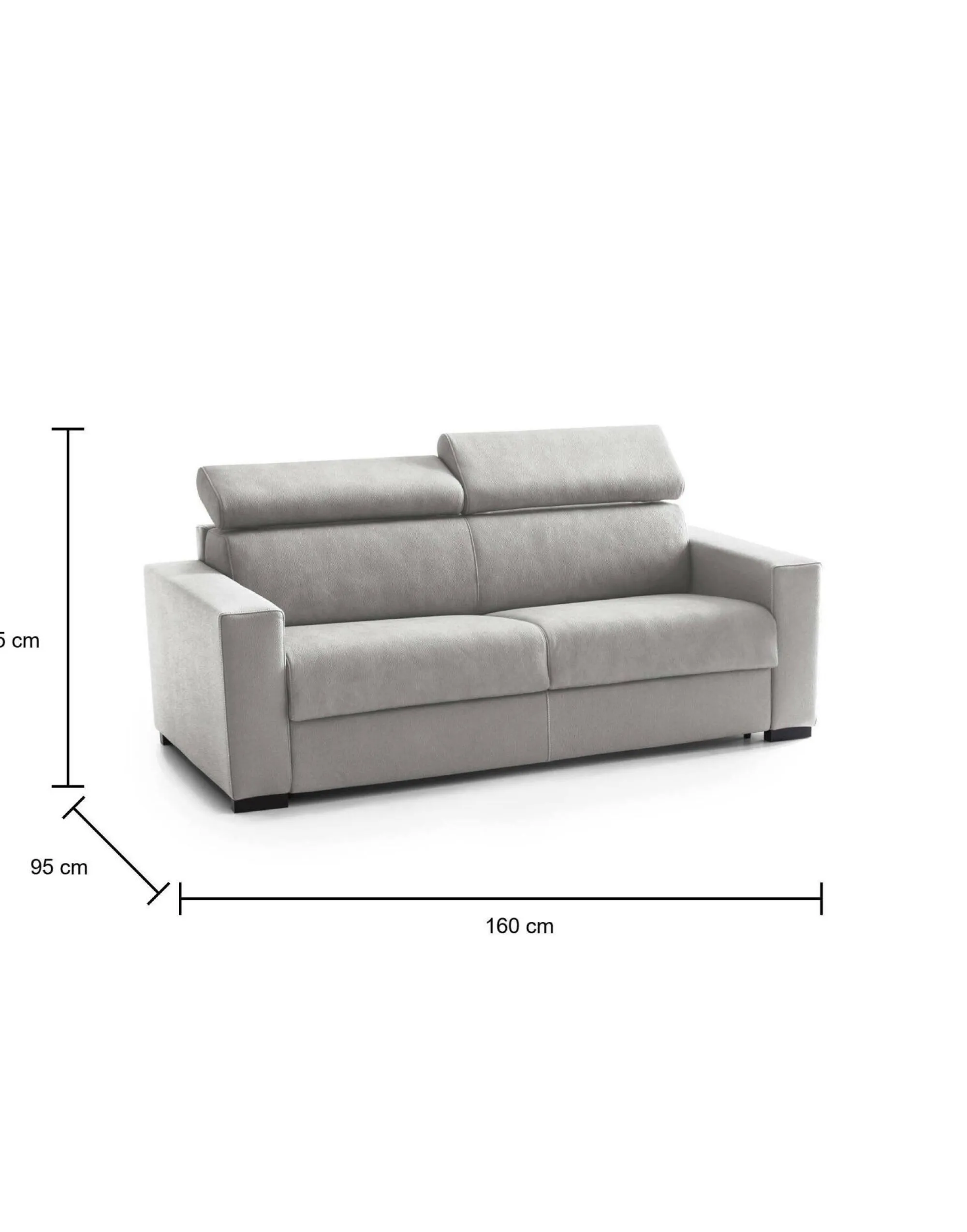 Divano letto 2 posti Alinia, Cm 160x95h85,<Dmora Hot