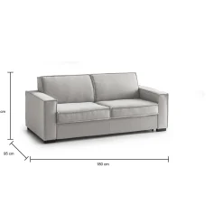Divano letto 2 posti Alisa, Cm 180x95h90,<Dmora Best Sale