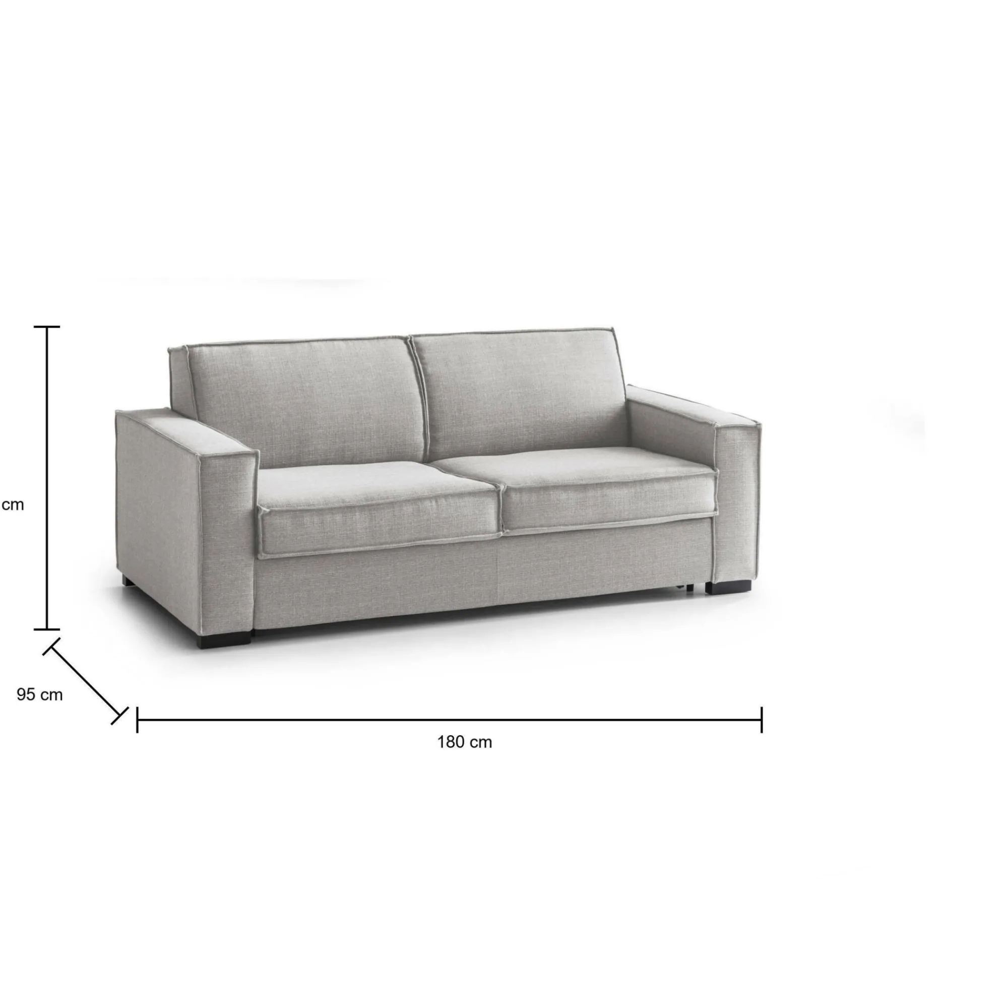 Divano letto 2 posti Alisa, Cm 180x95h90,<Dmora Best Sale