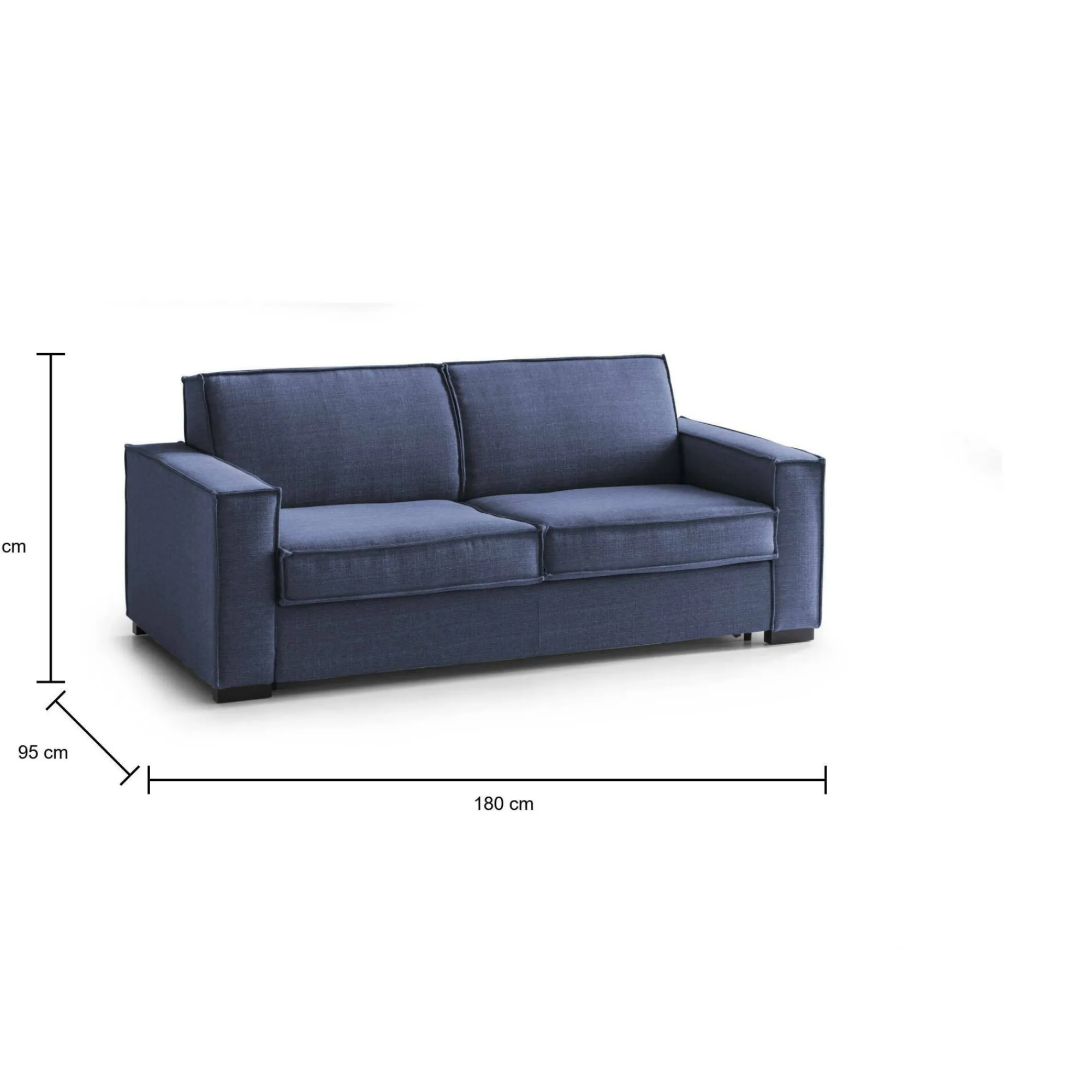 Divano letto 2 posti Alisa, Cm 180x95h90,<Dmora Online
