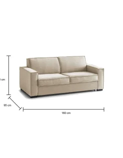 Divano letto 2 posti Alk, Cm 160x95h90,<Dmora Best