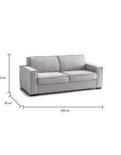 Divano letto 2 posti Amapola, Cm 200x95h90,<Dmora New