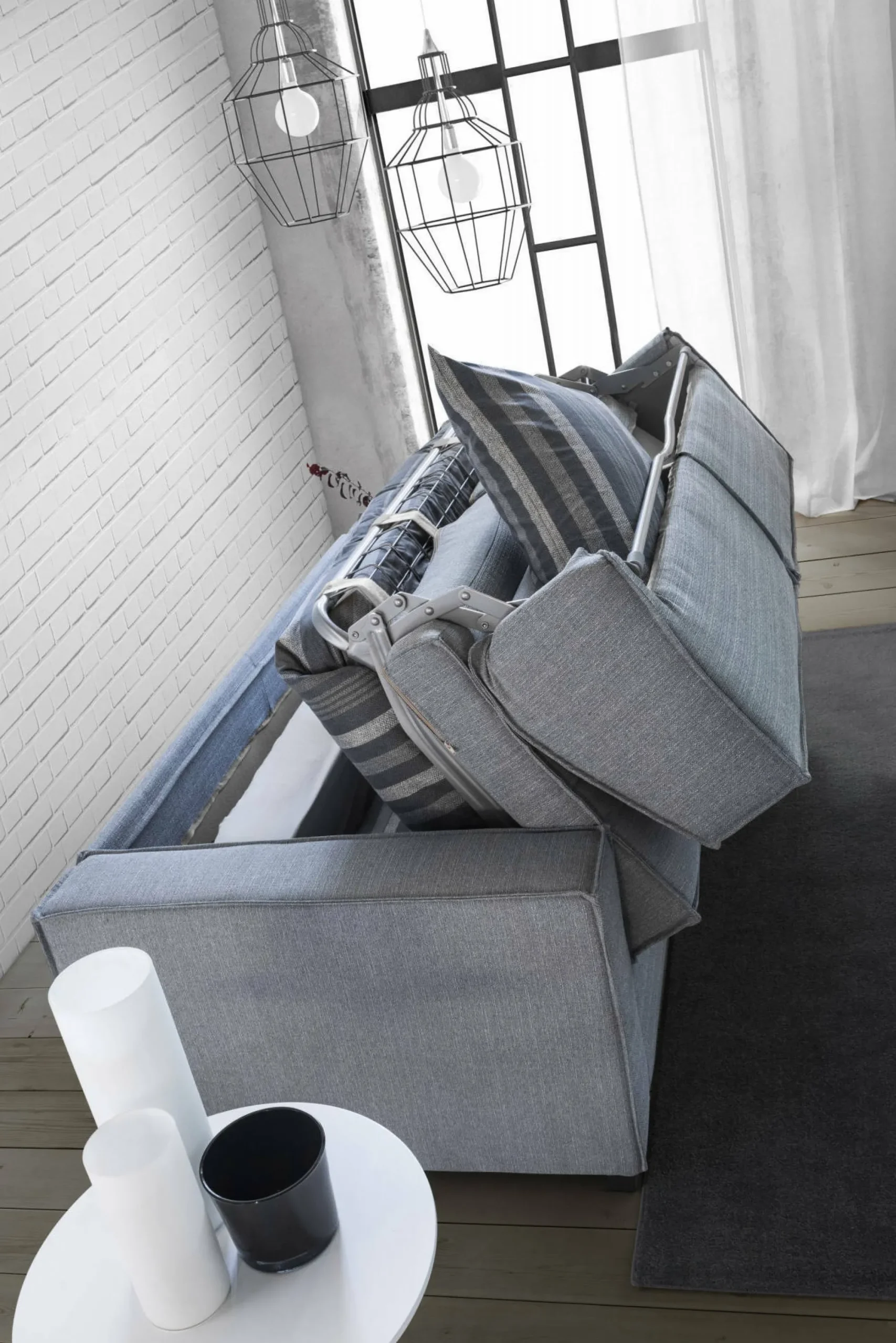Divano letto 2 posti Amapola, Cm 200x95h90,<Dmora New
