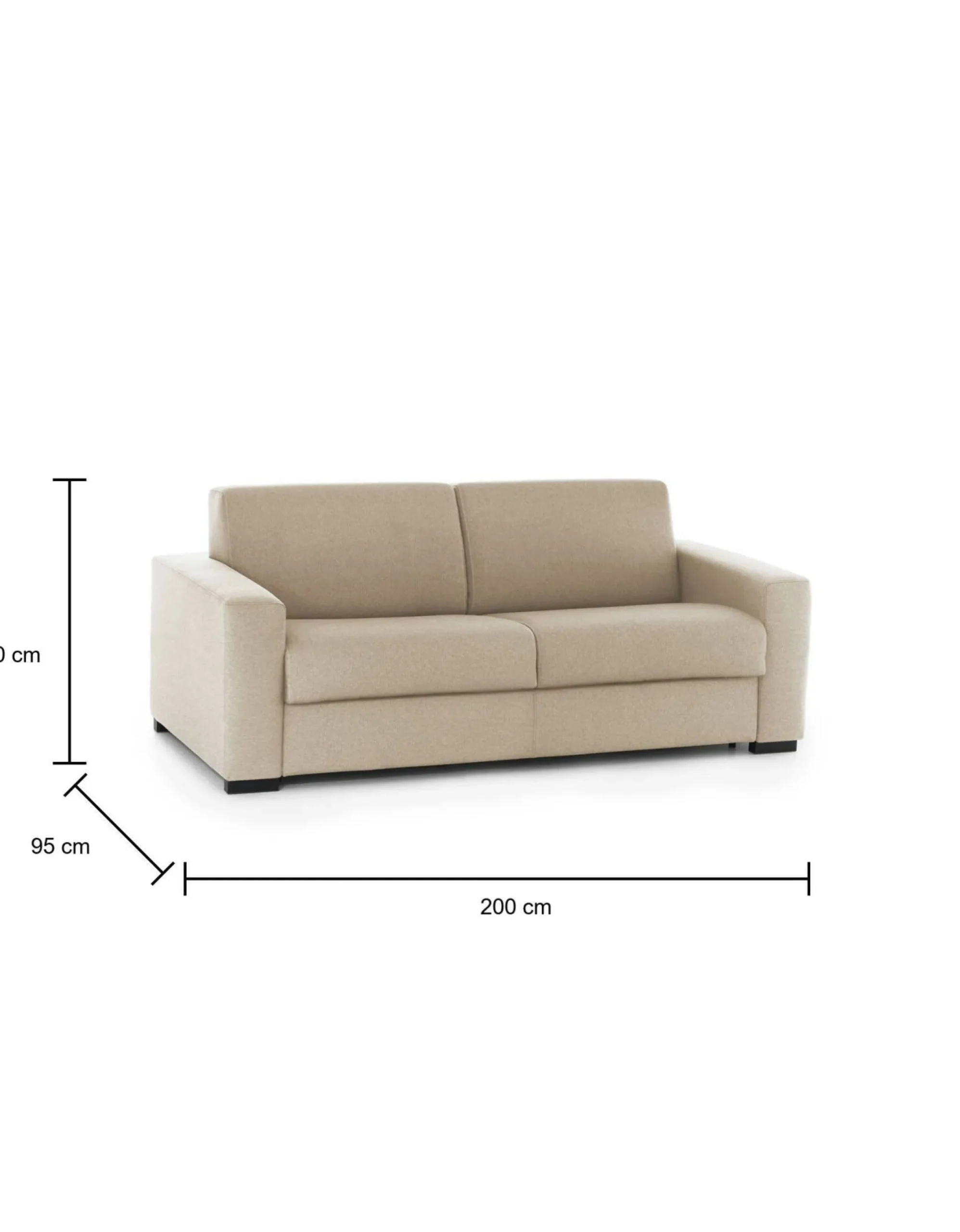 Divano letto 2 posti Andymion, Cm 200x95h90,<Dmora Store