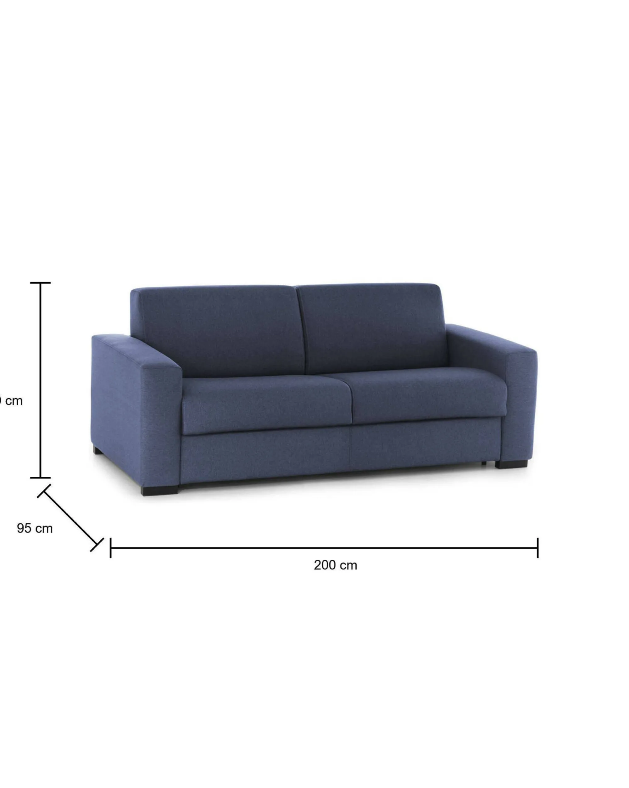 Divano letto 2 posti Andymion, Cm 200x95h90,<Dmora Online