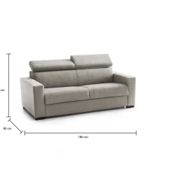 Divano letto 2 posti Annalara, Cm 180x95h85,<Dmora Shop