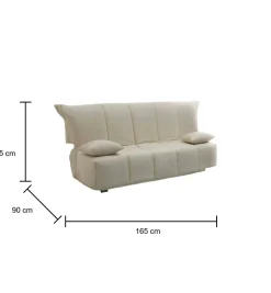 Divano letto 3 posti Antal, Cm 165x90h85,<Dmora Store