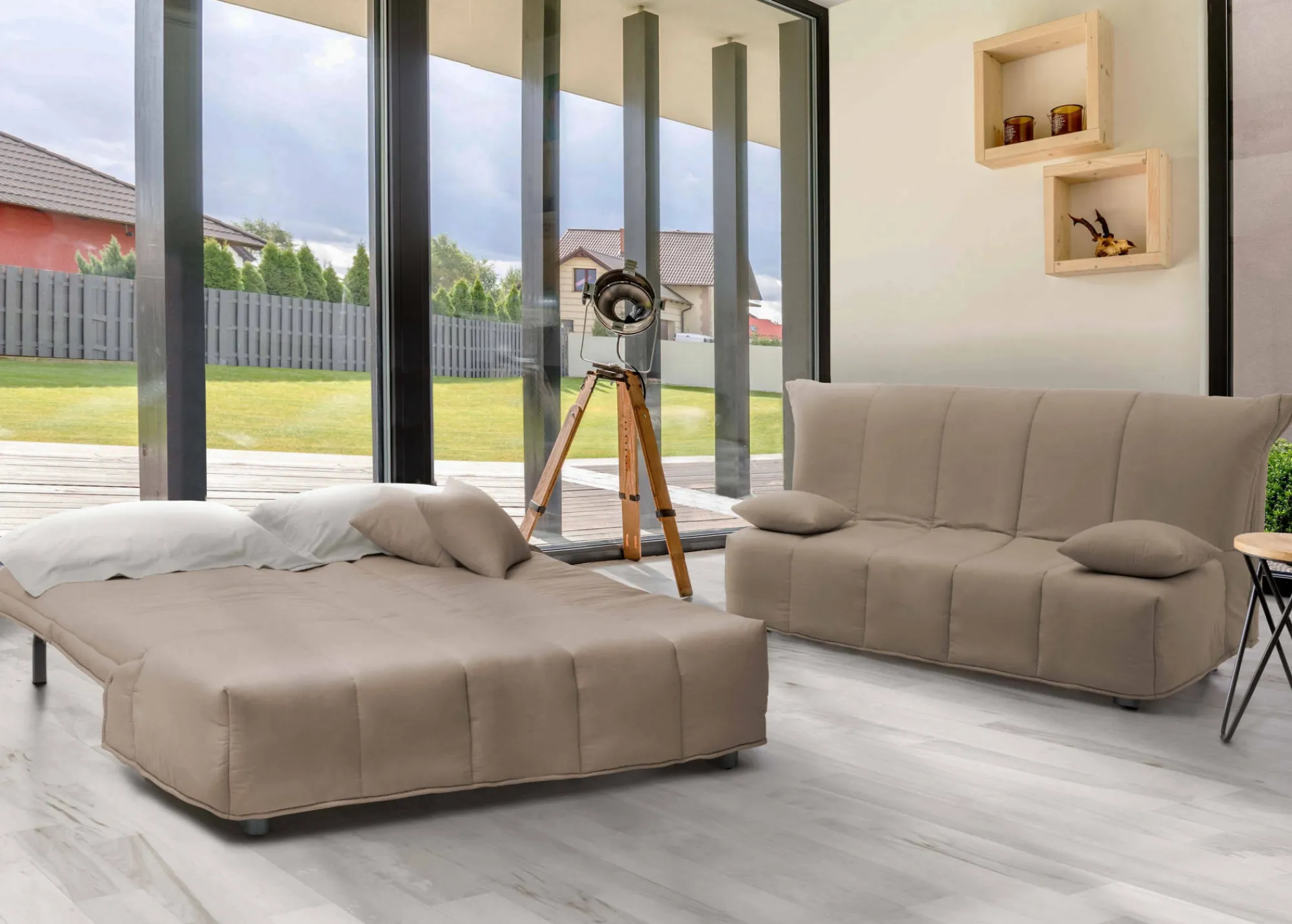 Divano letto 3 posti Antal, Cm 165x90h85,<Dmora Clearance