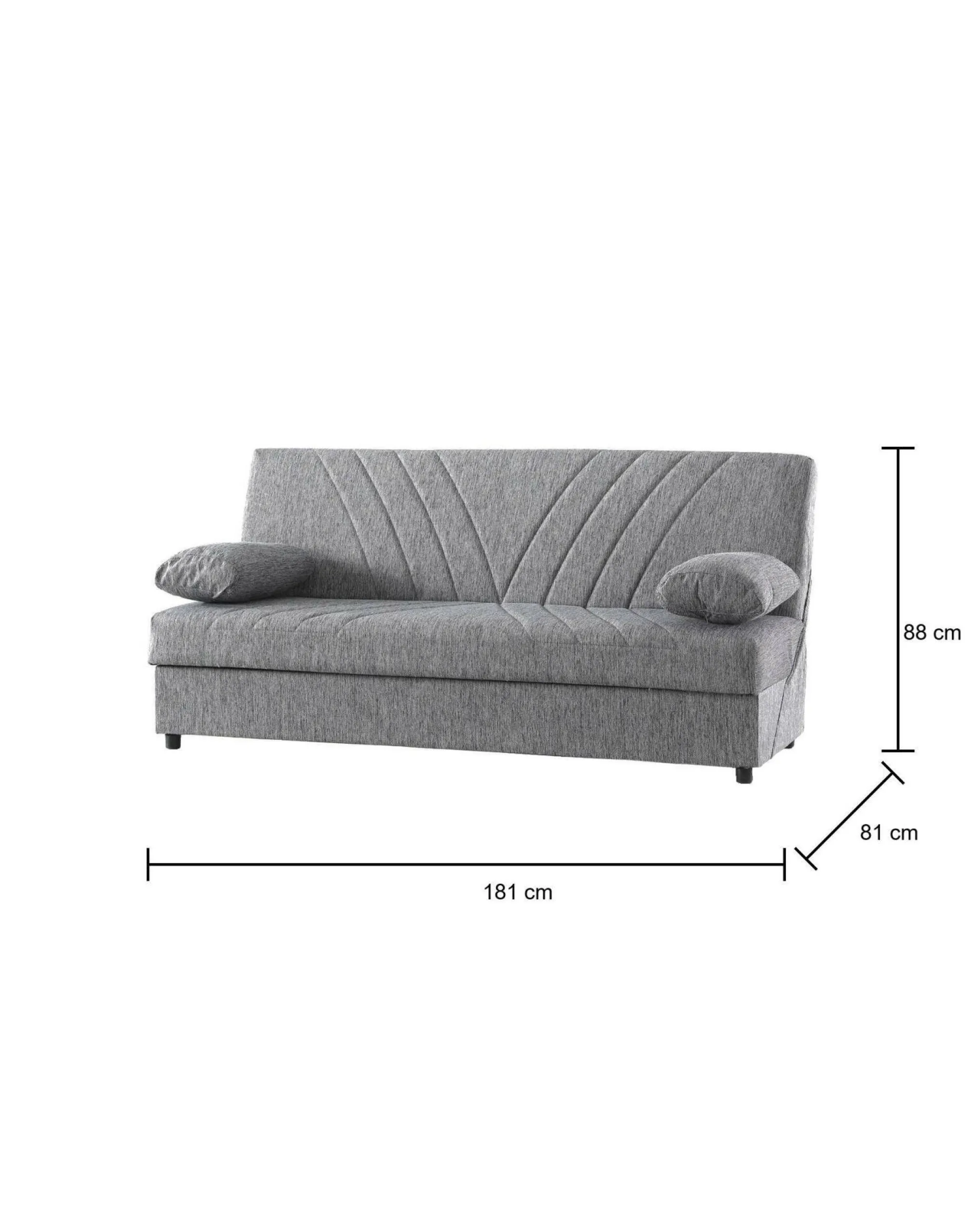 Divano letto 3 posti Apicella, 181x81h88 cm,<Dmora Best
