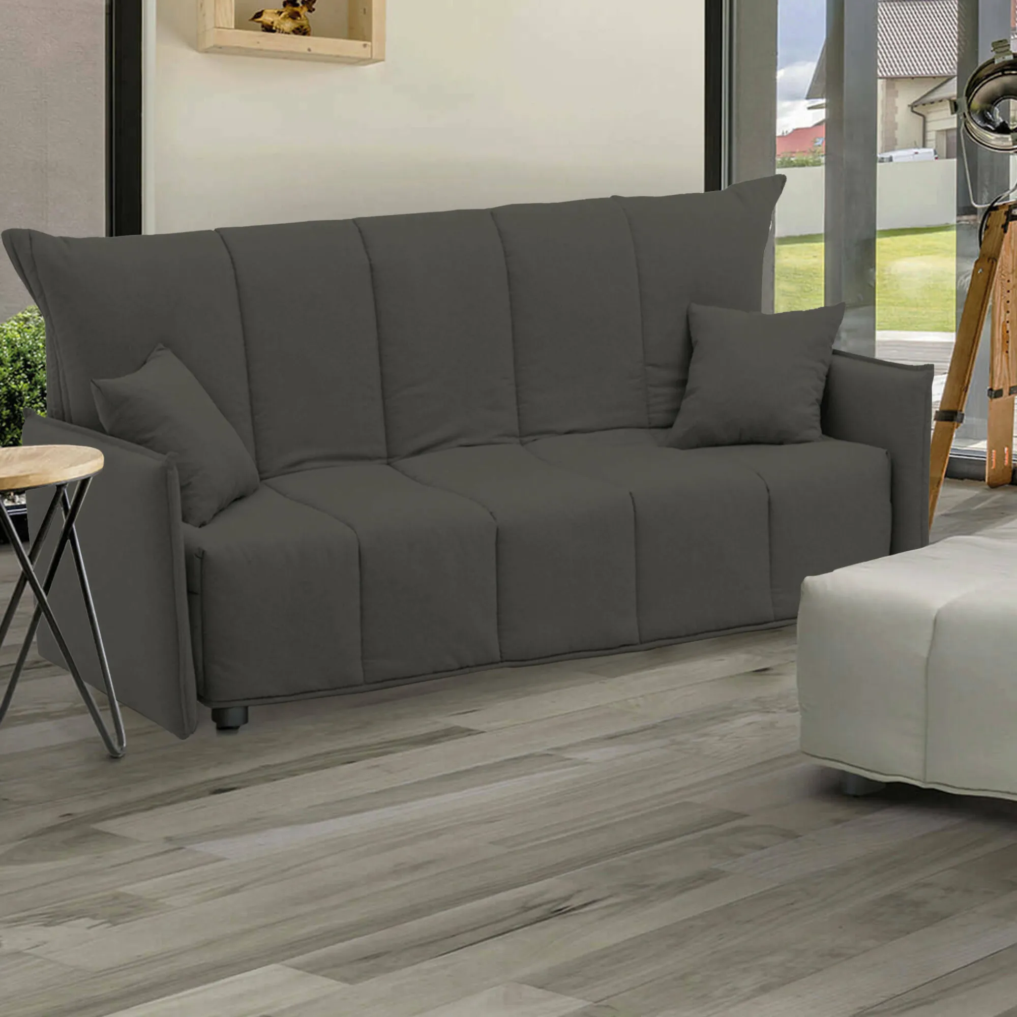 Divano letto 3 posti Ardis, Cm 190x90h85,<Dmora Discount