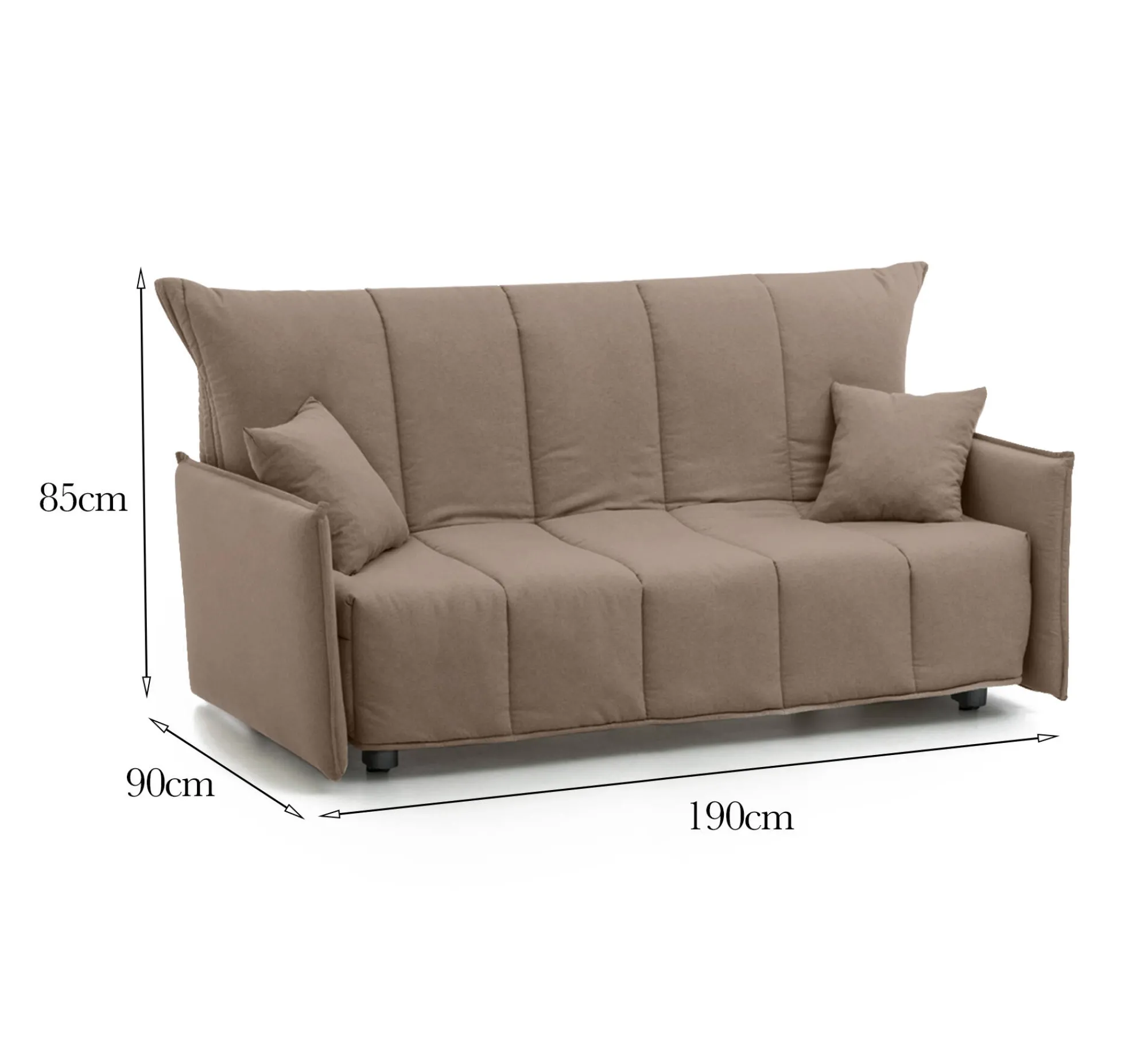 Divano letto 3 posti Ardis, Cm 190x90h85,<Dmora Flash Sale