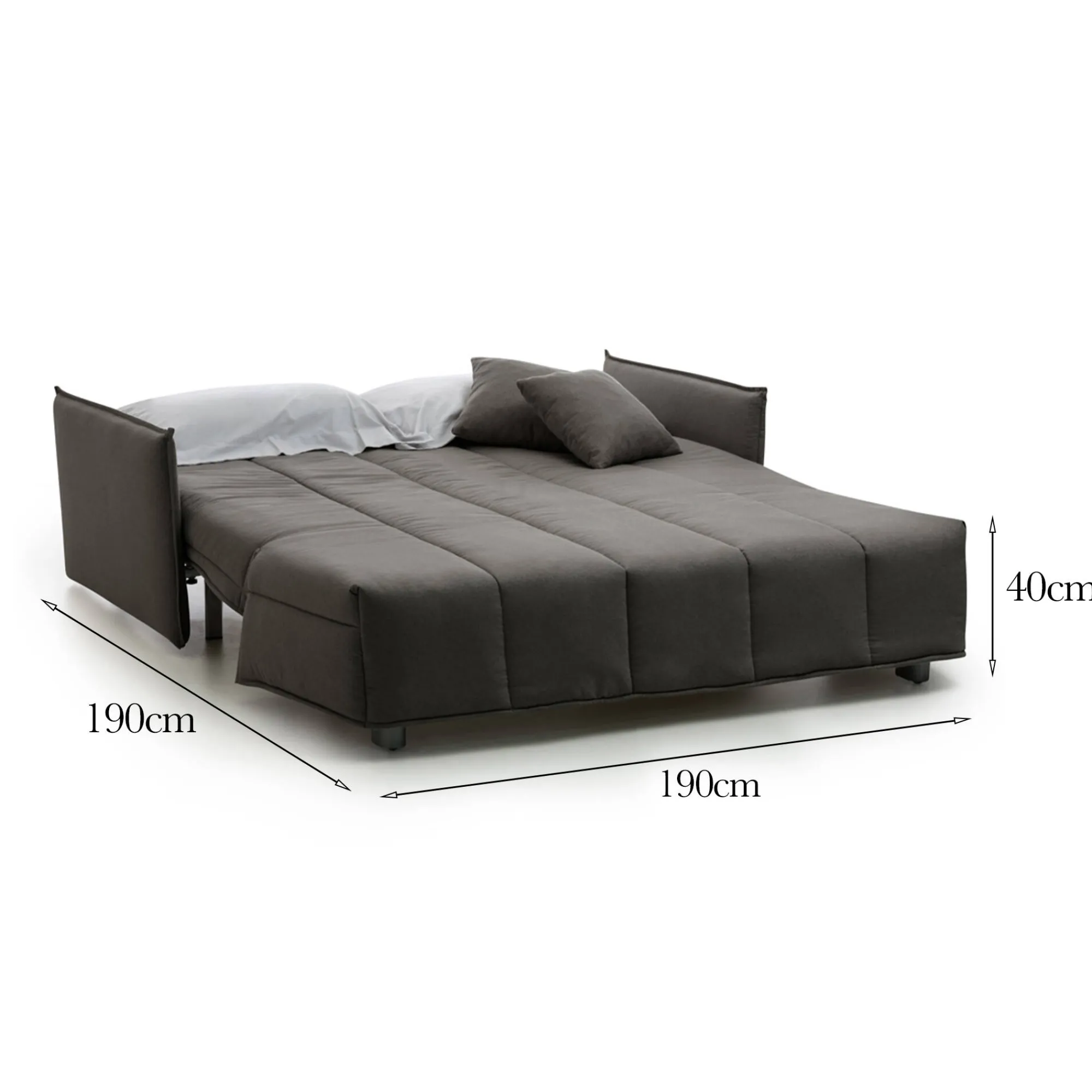 Divano letto 3 posti Ardis, Cm 190x90h85,<Dmora Discount