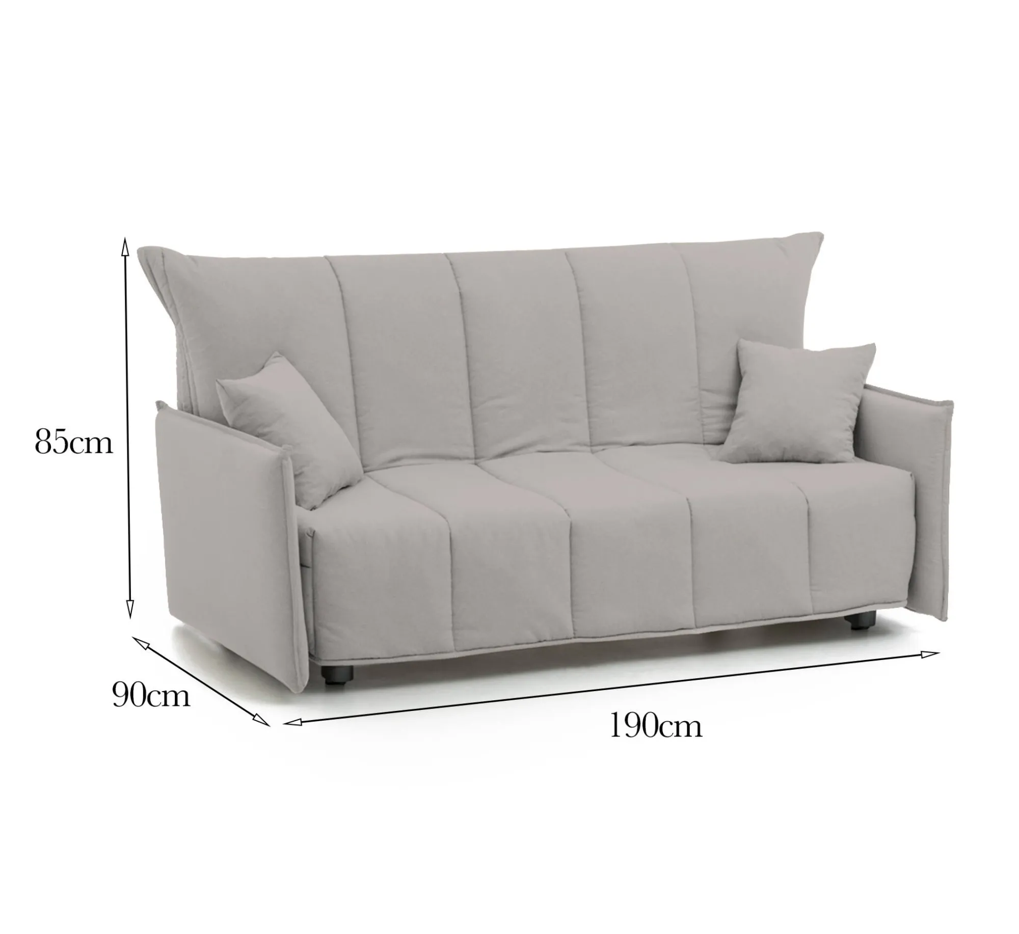 Divano letto 3 posti Ardis, Cm 190x90h85,<Dmora Best