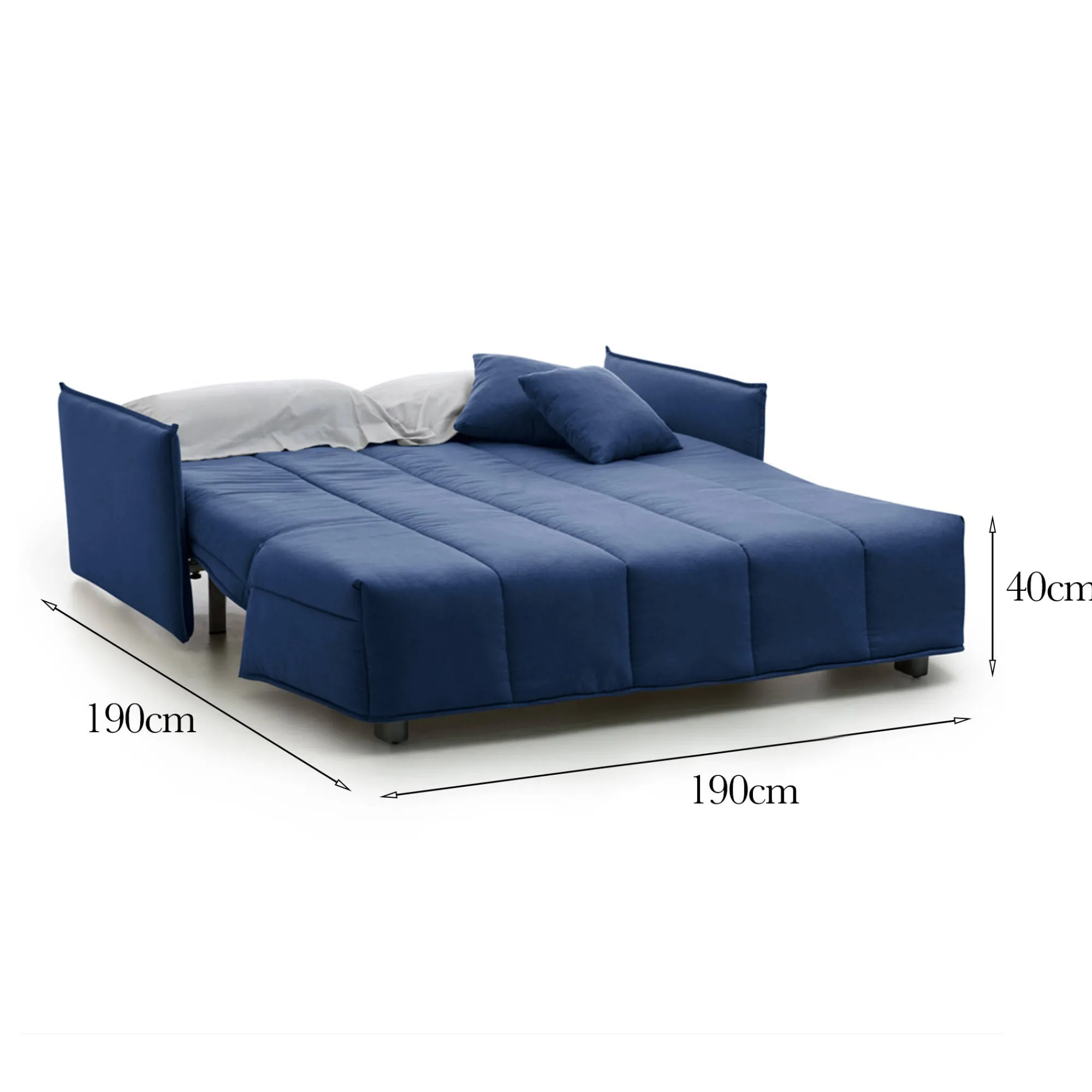 Divano letto 3 posti Ardis, Cm 190x90h85,<Dmora Cheap