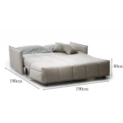 Divano letto 3 posti Ardis, Cm 190x90h85,<Dmora Best