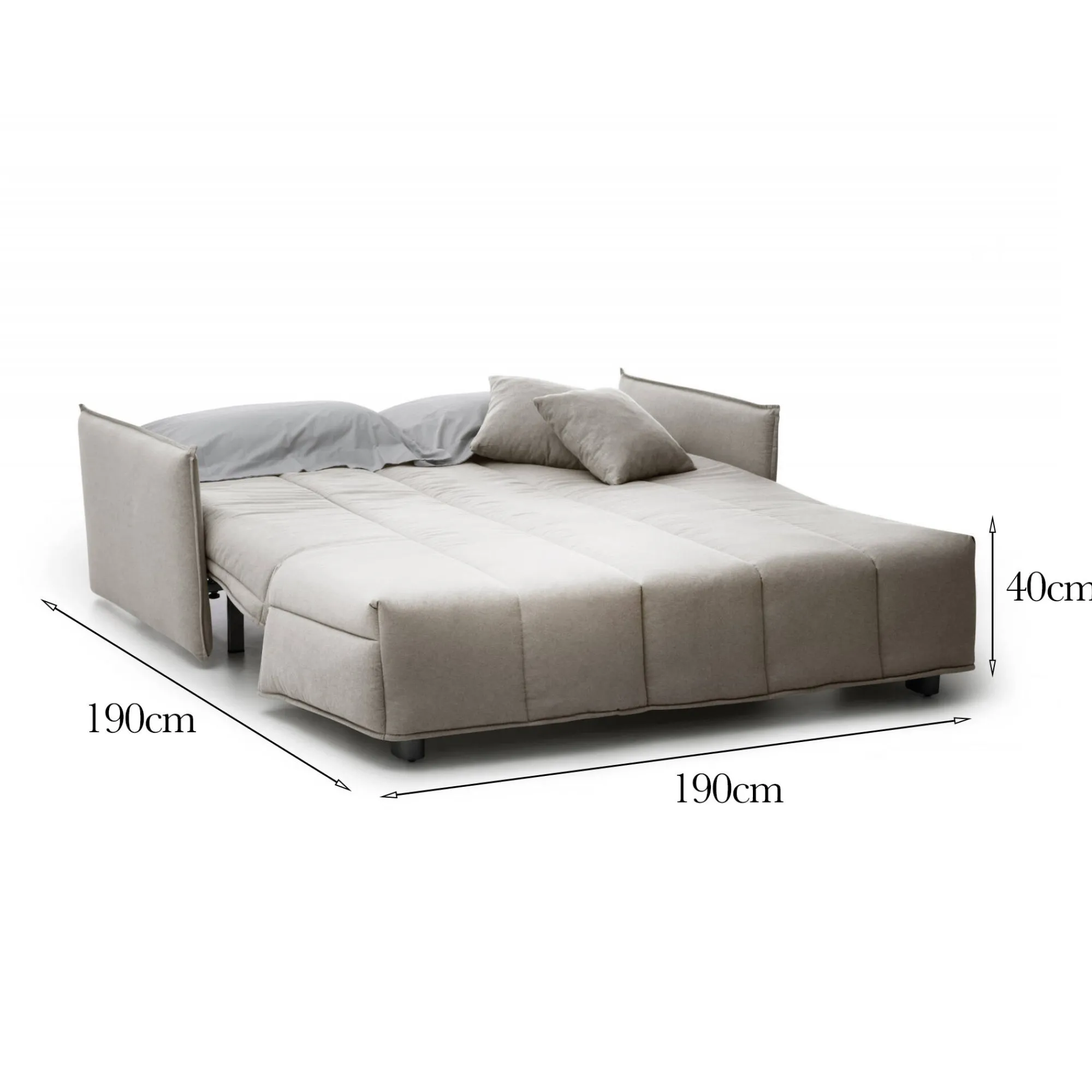 Divano letto 3 posti Ardis, Cm 190x90h85,<Dmora Best