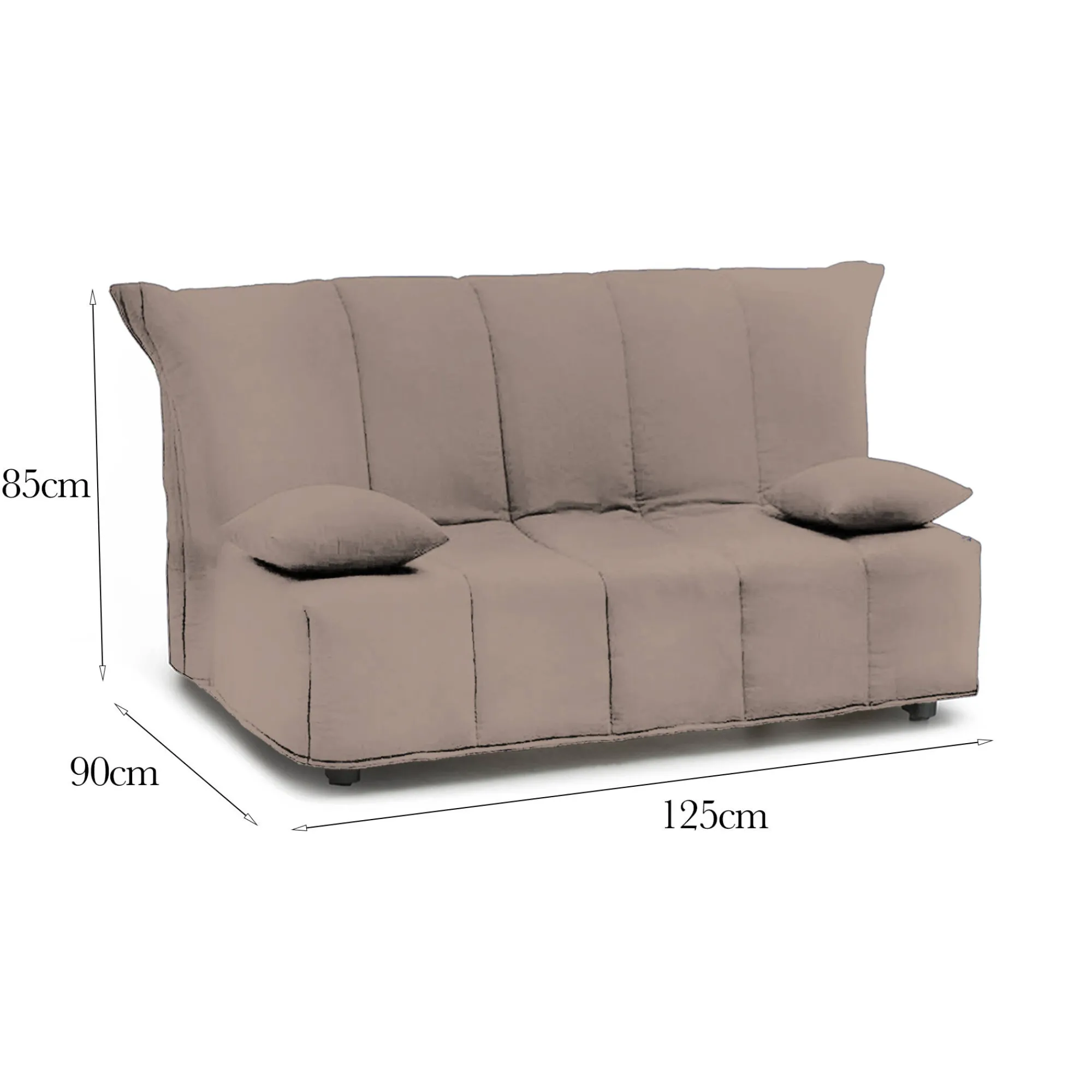 Divano letto 2 posti Ariska, Cm 125x90h85,<Dmora Best Sale