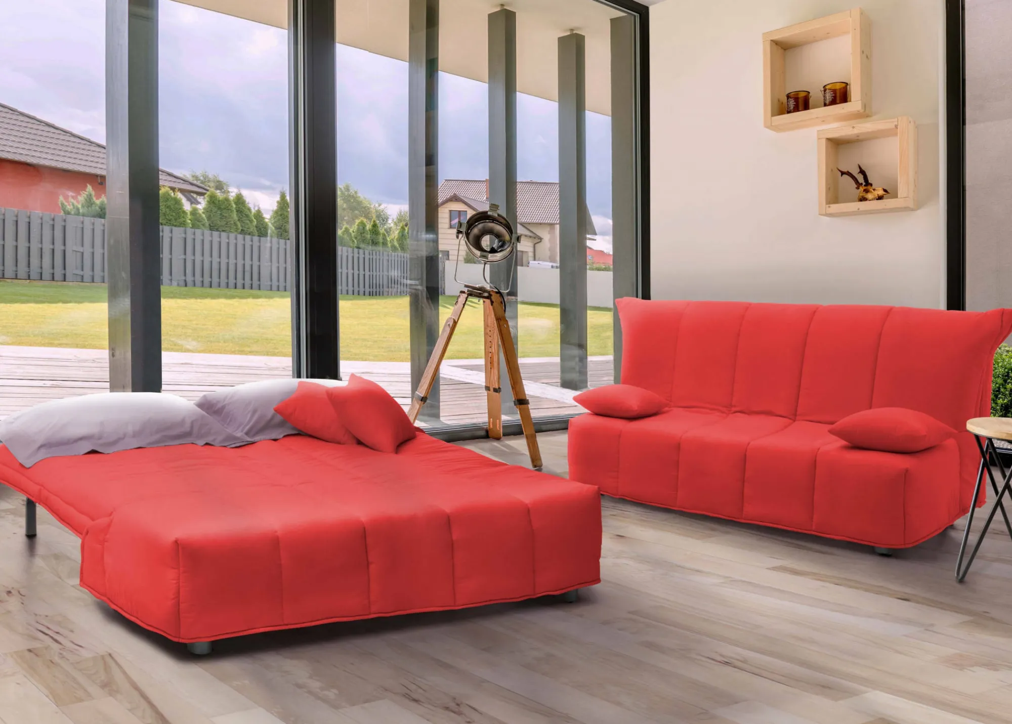 Divano letto 2 posti Ariska, Cm 125x90h85,<Dmora Cheap