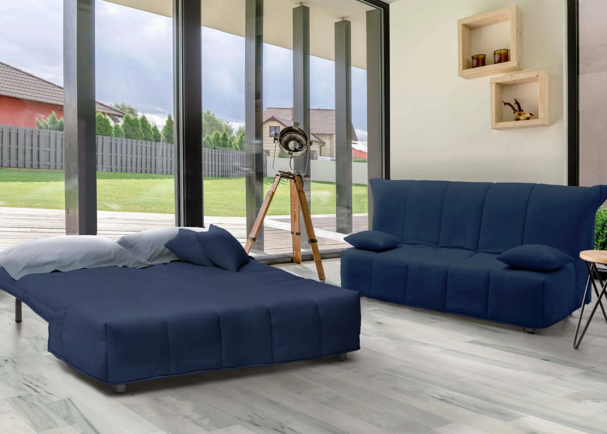 Divano letto 2 posti Ariska, Cm 125x90h85,<Dmora Best